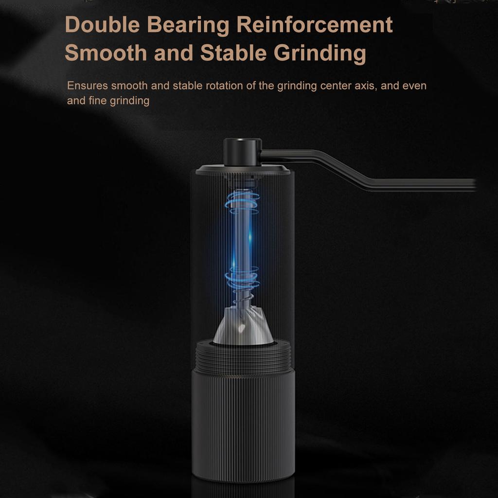 Manual Coffee Grinder with 30 Adjustable Grinding Settings Aluminum Alloy Portable for Home Travel