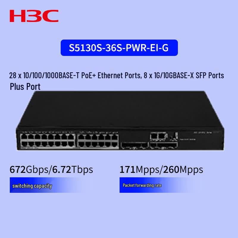 H3C S5130S Series Enterprise Gigabit & 10G PoE Switch