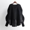 2025 European Autumn/Winter Patchwork Sweater: Chic Two-Piece Style Women's Knitwear