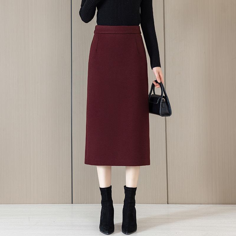Women's High Waist Loose Midi A-line Skirt - Fashionable & Slimming, 2025 Autumn/Winter Collection