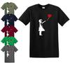 BANKSY GIRL WITH HEART BALLOON 100% Cotton T-shirt Mens Tees Top Balloon Graffiti Gift Xmas Love Top Tee