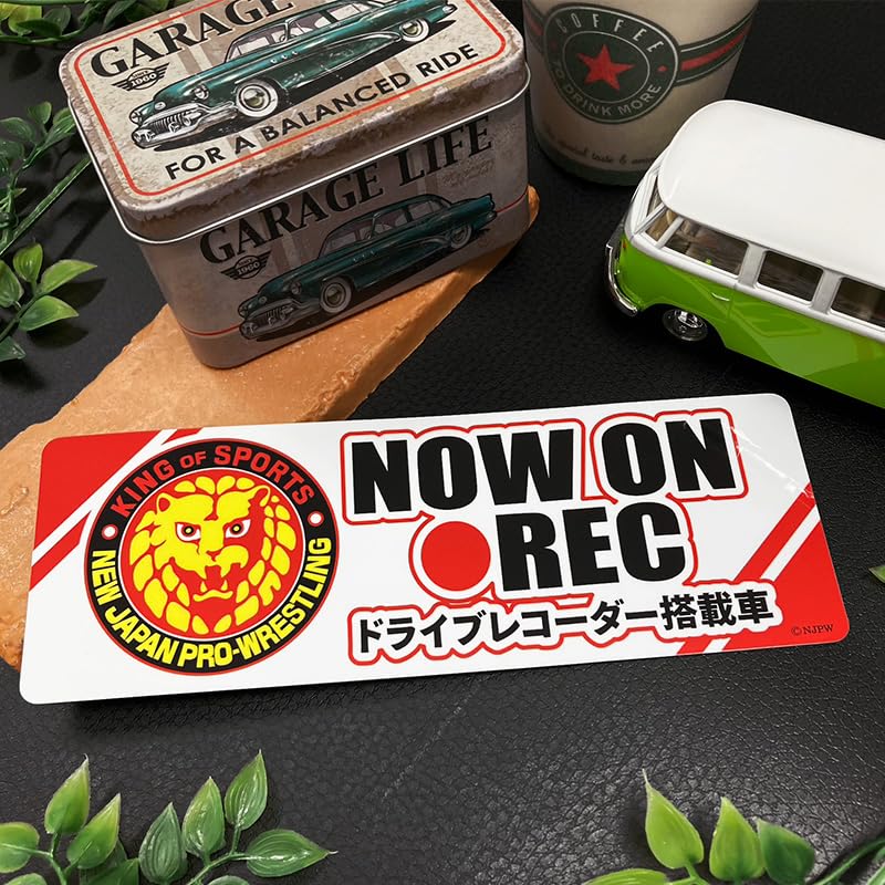 New Japan Pro Wrestling Lion Mark NOW ON REC Car with Dash Cam Slim