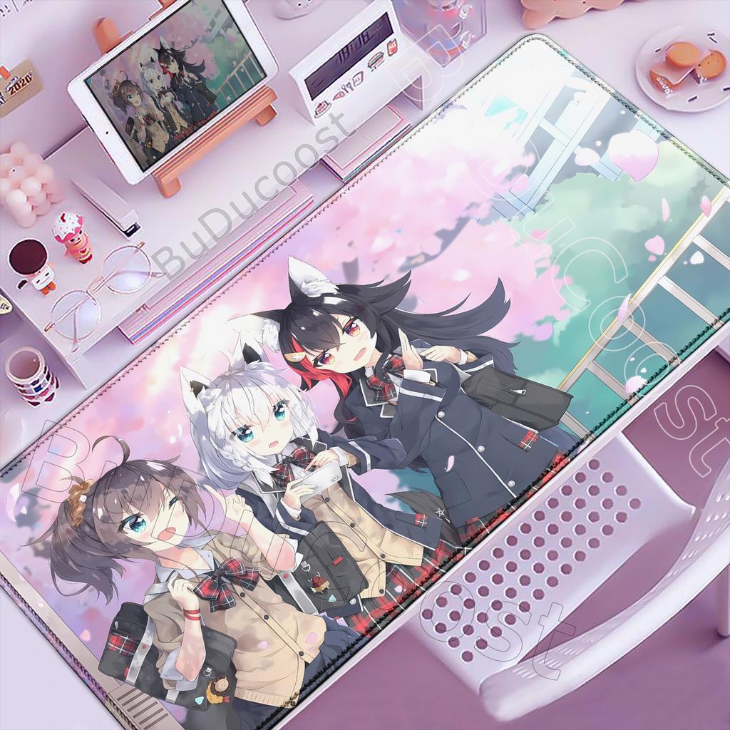Natsuiro Matsuri Niedliches Mauspads Laptop Groß Hololive Tastatur Spielmatte PC Kawaii Anime Mädchen Mauspads XXL Spielschrank Schreibtischmatte