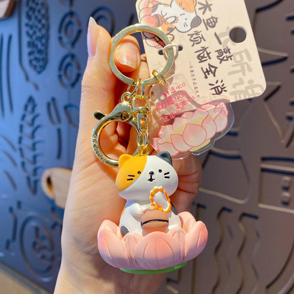 Lucky Lotus Series Buddha Blessing Animal Cute Pig Pendant Creative Backpack Hanging Decoration Cartoon Trendy Play Exquisite