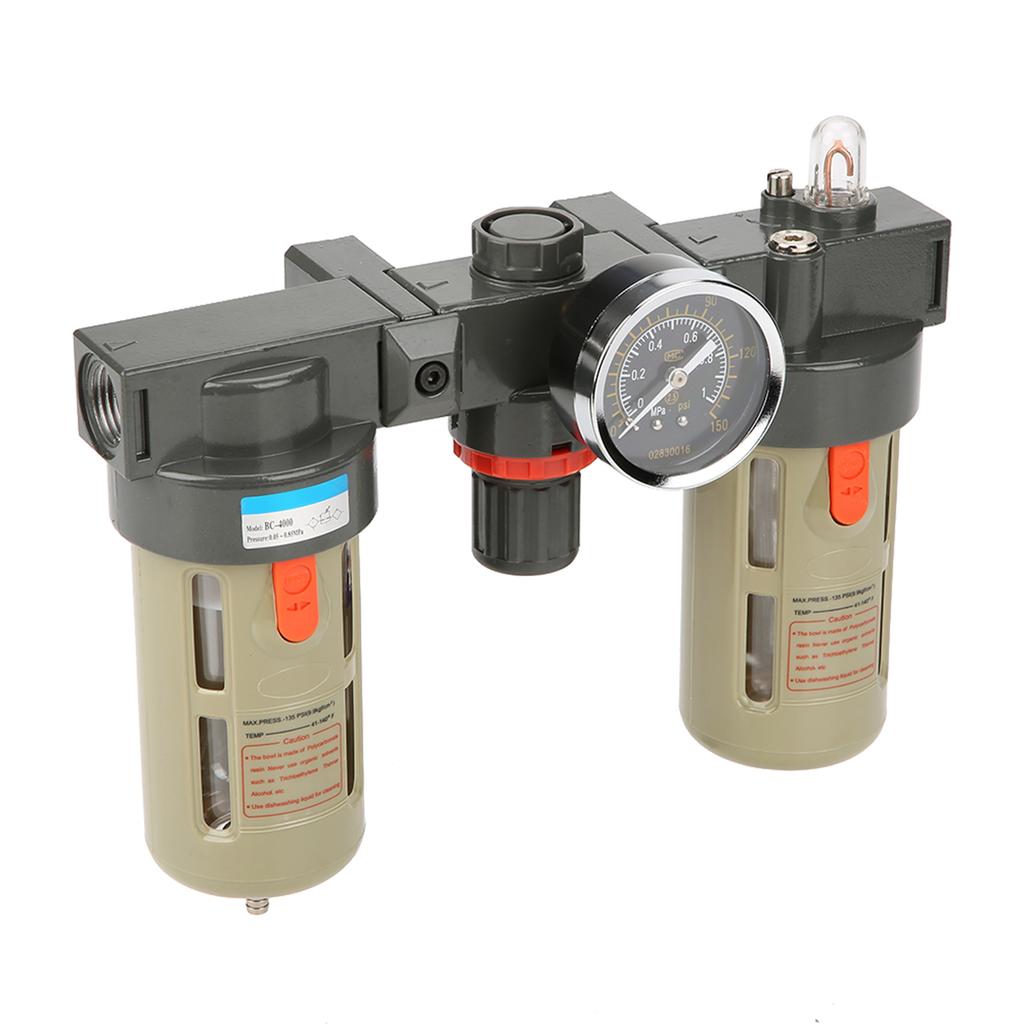G1 2 Air Source Gas Treatment Unit Filter Pressure Regulator With Gauge