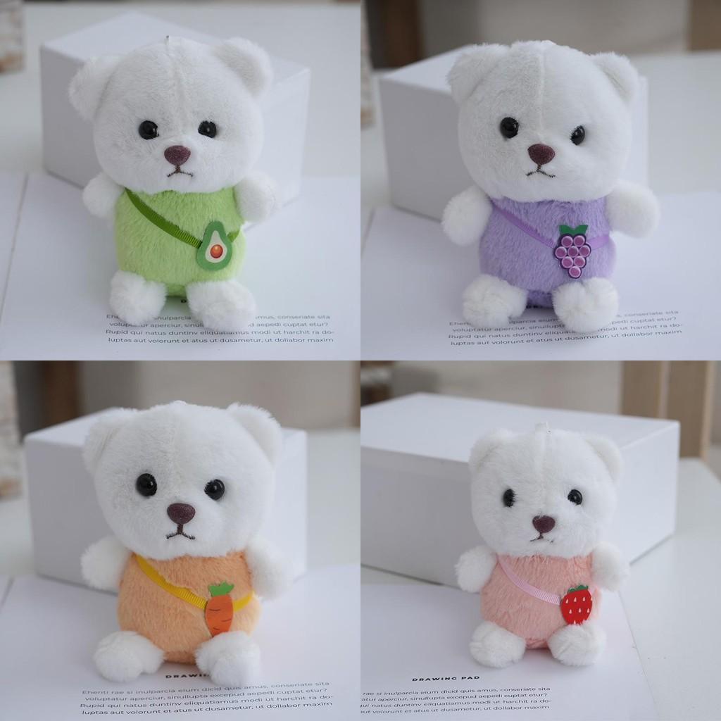Cute Teddy Soft Bear Plushie With Pp Cotton Filling For Bag Accessories Charm