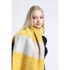 Black Square Pattern Women's Shoulder Shawl 45x200