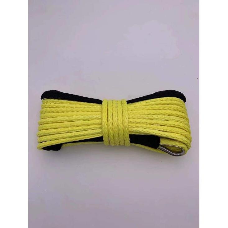 7700Lbs Electric Winch Rope Nylon Rope High Strength Fiber Rope 6mm X 15M Car Rope Tow
