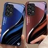 Tiefblaue Mode Für Samsung Galaxy S 8 9 10 20 Plus 21 FE 22 23 24 Ultra S7 Edge Schwarz Gehärtetes Glas Handyhülle Hartschale