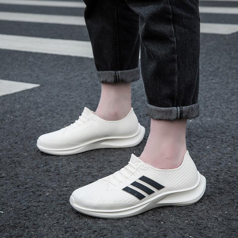 Fashion short rain shoes men's and women's velvet cotton water shoes kitchen light work matte surface non-slip plastic boots