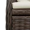 Vidaxl 3-Cz. Garden Furniture Set With Cushions, Brown, Poly Rattan
