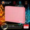 JUNDUN A4 Fireproof Document File Case with Zipper and Labels for Important 12 Large Capacity Accordion Pockets for A4 and Pink Documents, Letters,