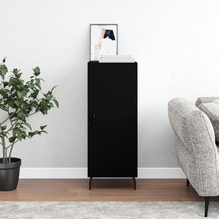 VidaXL Black Buffet 34.5x34x90 Cm Engineered Wood 828557