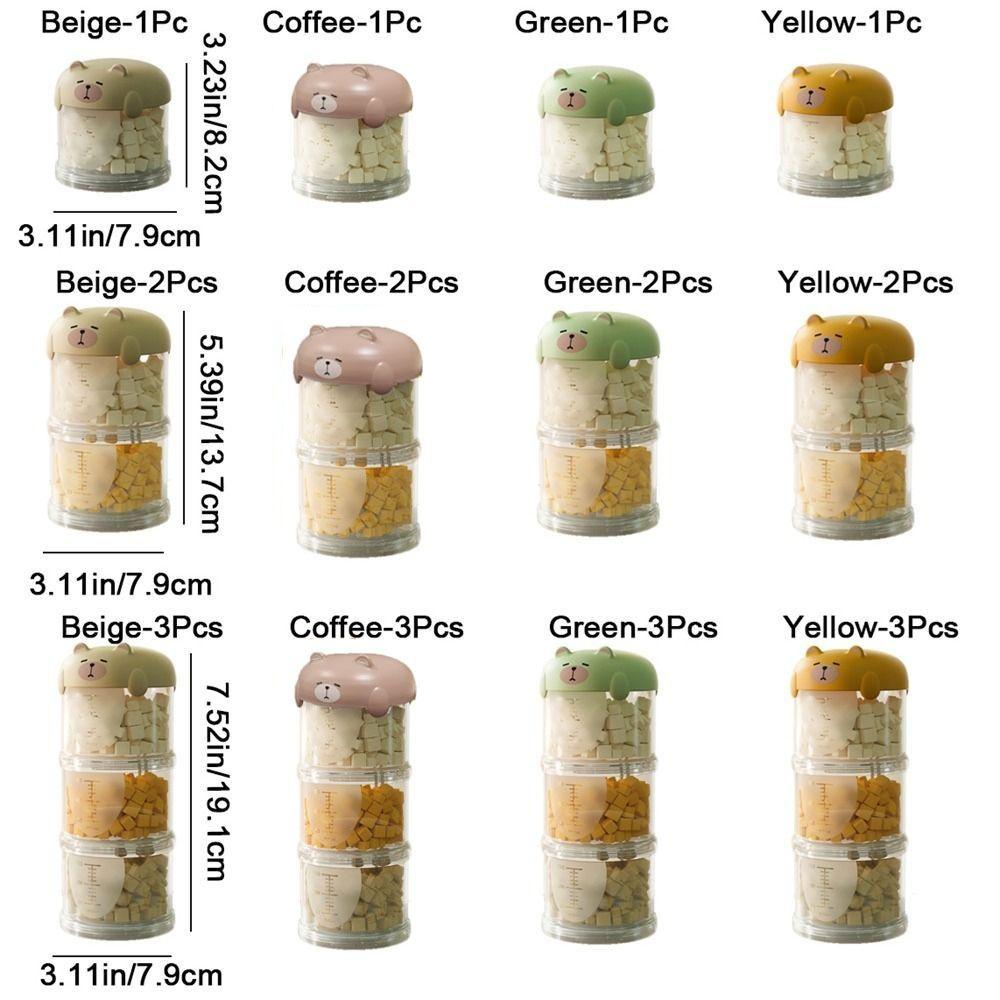 Portable Plastic Multi-Layer Cat Food Box Moisture-Proof Cute Pet Food Packing Box Sealed Cat Food Bucket Outdoor