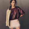 Summer 2026 Women's Solid Color Sequin Short Sleeve T-Shirt