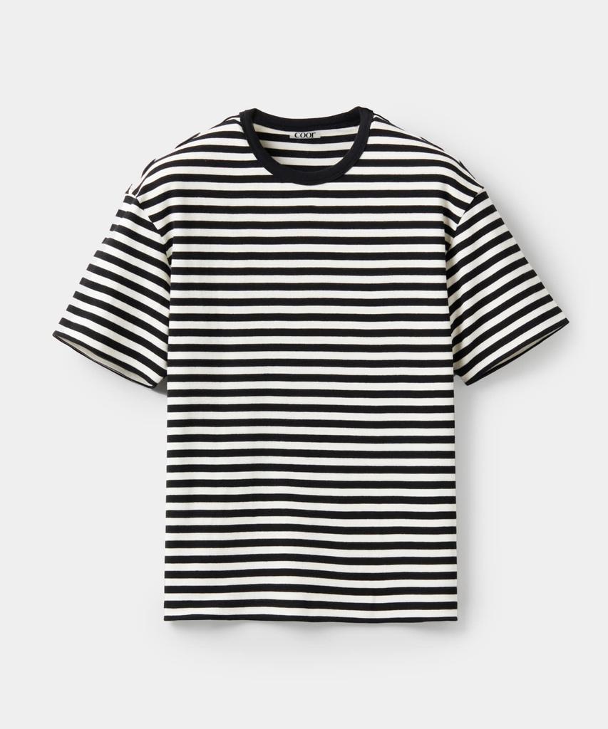 Kueo Textured Stripe T-Shirt (Black)