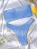 2024 European & American Snake Print Bandeau High-Waisted Bikini Swimwear for Women