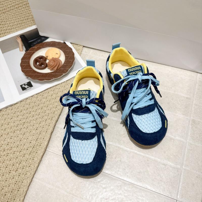 Comfortable mesh women's summer new round head thick sole thin breathable fashion casual sports shoes tide