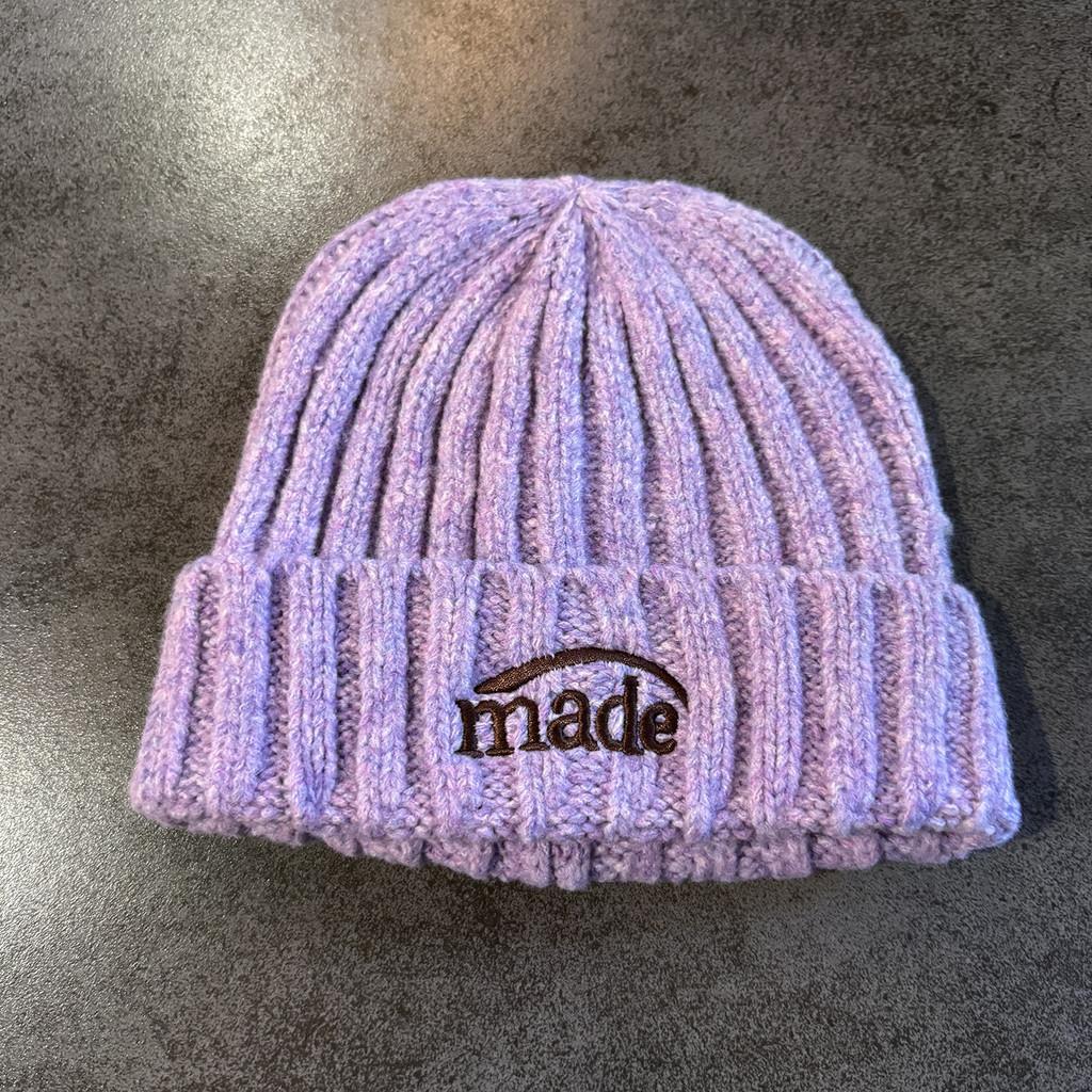 Knitted Letter Embroidered Beanie Hat For Winter Warmth Unisex Fashion Accessory