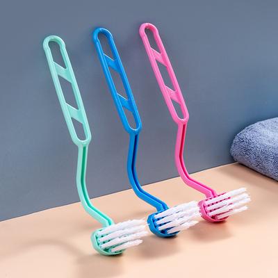 Perie de toaletă Mâner extins Perie de curățare Perie din plastic în formă de V Toaletă Curățare interioară toaletă Perie curbată