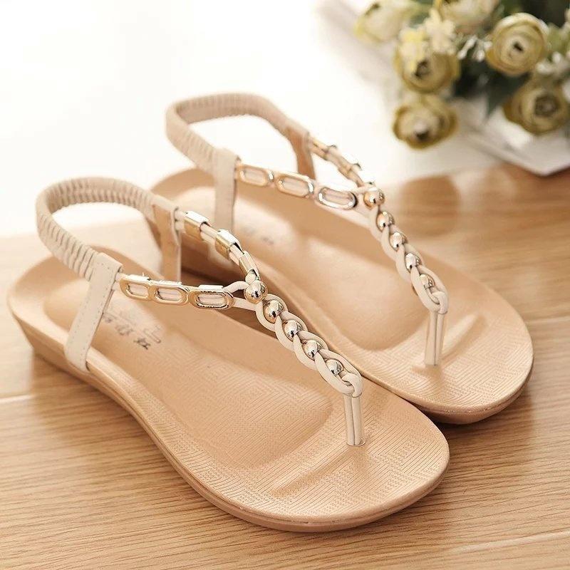 Buy Fashion Women Sandals Summer String Bead Shoes at affordable prices
