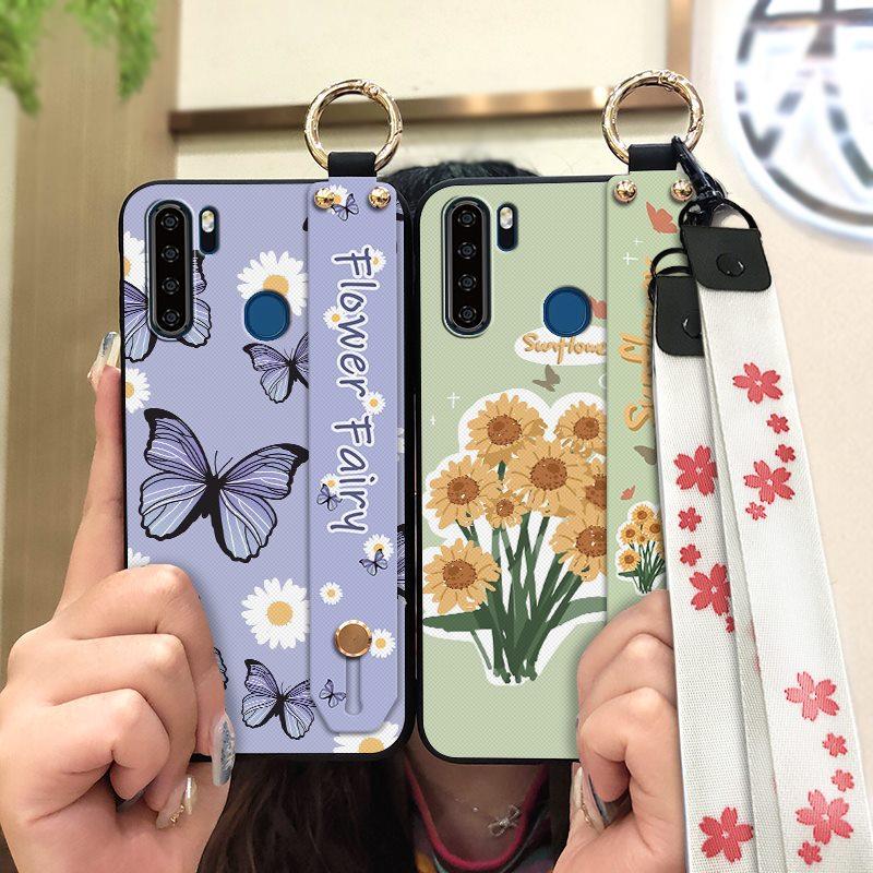 Waterproof Oil Painting Phone Case For Blackview A80 Pro Silicone Protective Soft case Anti-knock Wrist Strap Wristband