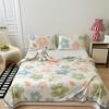 Pink Flower Pattern Quilt Breathable Comfortable Air-conditioning Quilted Quilt Skin-friendly Multi-functional Thin Blanket