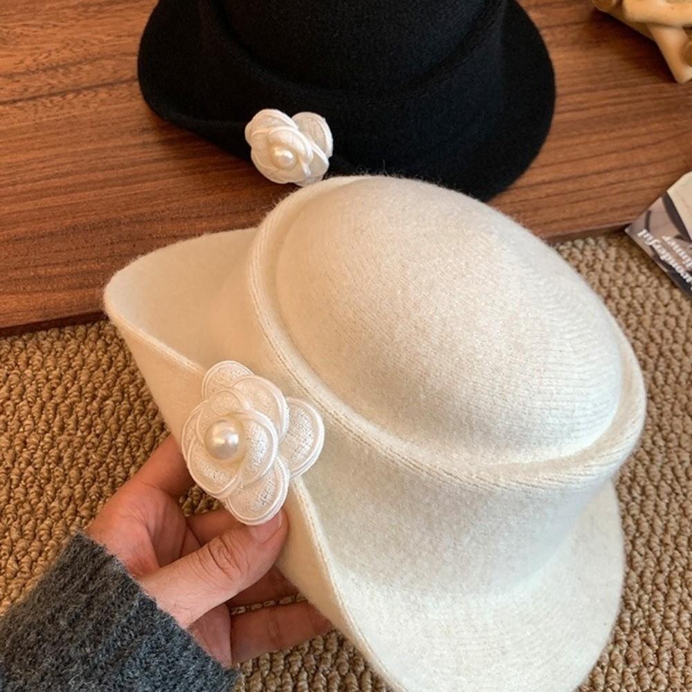 Flat-top Black Felt Hat Woolen Women Jazz Hat Fashion Hepburn Style Topper Hat  Funeral