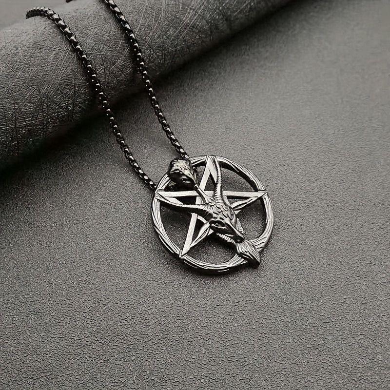 Vintage Pan God Pendant Necklace, European Style Men's & Women's Jewelry