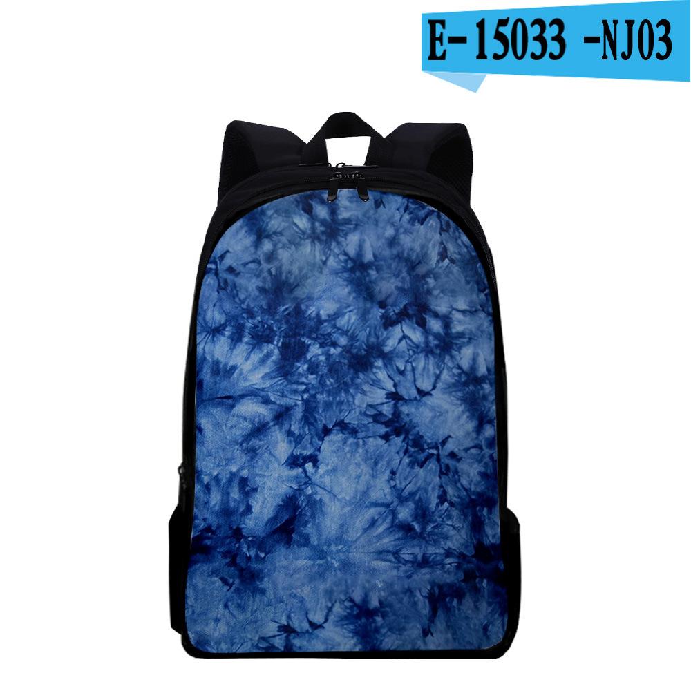 Classic Popular Funny Tie Dye Notebook Backpacks Pupil School Bags 3D Print Oxford Waterproof Boys/Girls Laptop Backpacks
