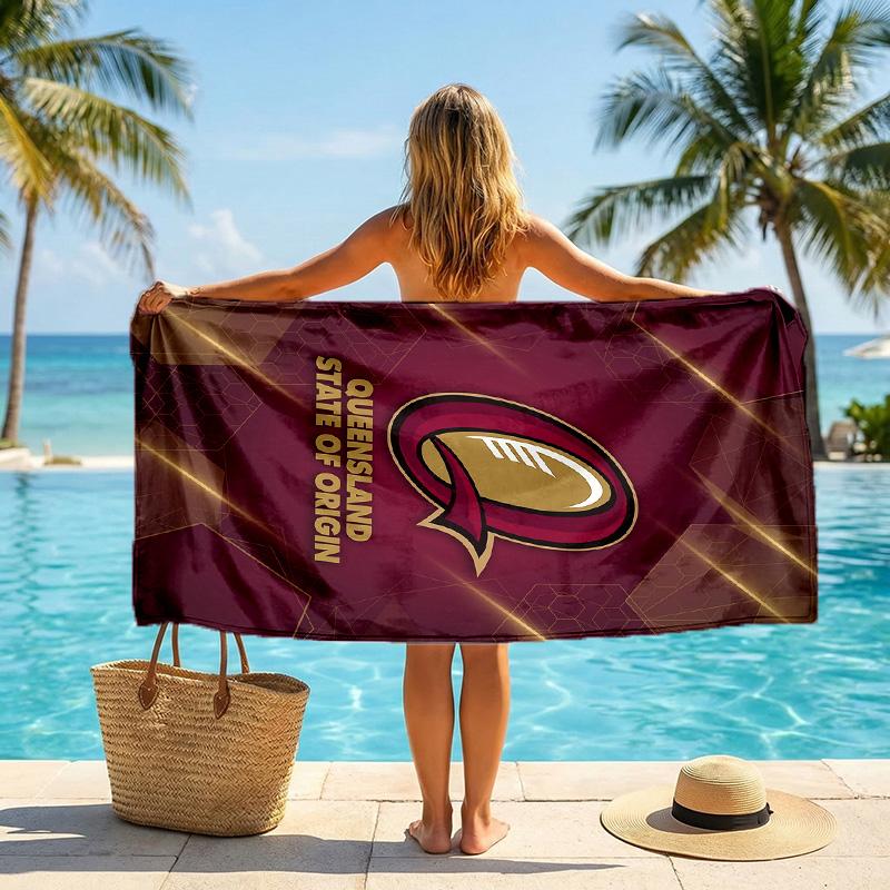 Queensland Maroons Mode Strandtuch Tragbar Weich Schnelltrocknend Handtuch Für Schwimmen Camping Urlaub