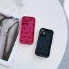 Black Love Hearts Pattern Soft TPU Phone Case for iPhone 17 Air 16 15 14 Pro Max Plus 13 12 Mini 8 7 X Xs Back Cover