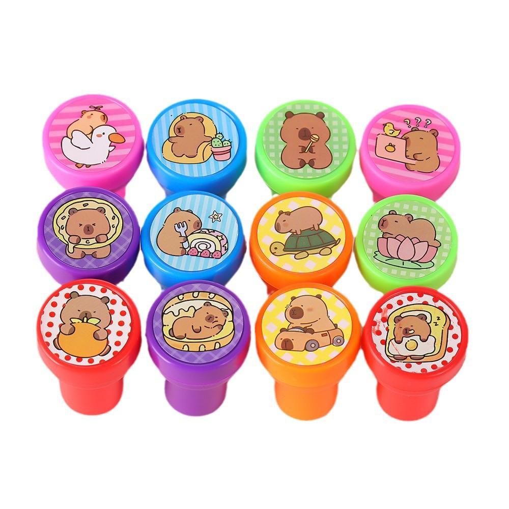 Capybara Self Inking Stamps Party Favor Gifts Children's Birthday Souvenirs Decoration Classroom School Reward Christmas Toy