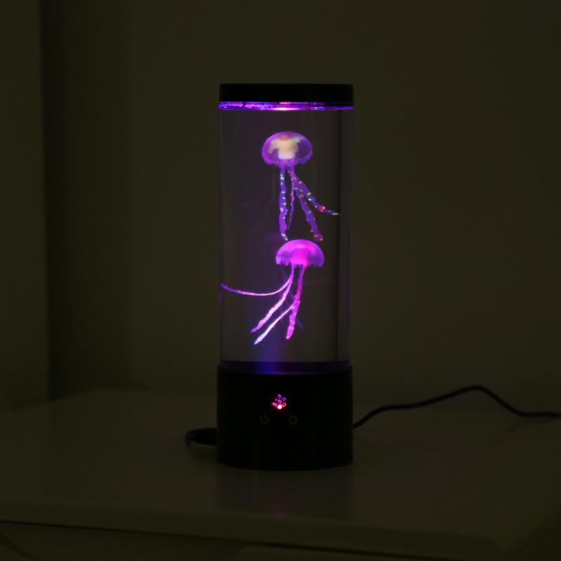 USB Luminous Jellyfish Night Light: Seven-Color LED Remote Control Atmosphere Lamp for Home Décor