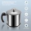 ABBP-Bacon Grease Container With Strainer 48 Oz Stainless Steel Oil Container Oil Can With Lid Easy Grip Handle Oil Can