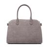 Luxury Bowling Briefcase Genuine Leather Bost Handbag Suede Crossbody Bag Noble Simple Commuting Bost Zipper Briefcase