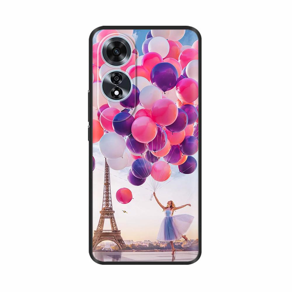 For Oppo A60 4G Case Love Heart Butterfly Soft Silicone Painted Back Cover For Oppo A60 OppoA60 4G Phone Shell Housing Fundas