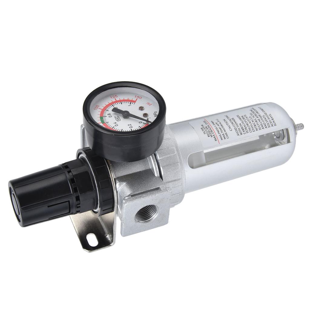 Compressed Air Filter Regulator Combo Pressure Gauge Kit Water Separator for Compressor