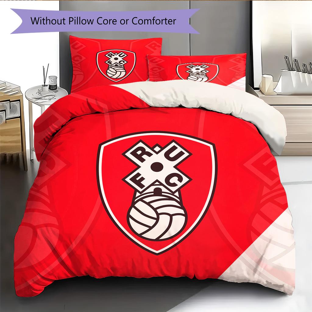 Rotherham United F.C.  Pattern Bedding Quilt Set  Home Decoration  Gift (1 * duvet cover + 2 * pillowcase  without core)