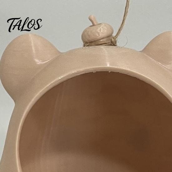 Wildlife Observation Tool Mouse Head Squirrel Feeder, Funny Animal Face Outdoor Durable Food Holder Hanging Feeding Station for Garden Backyard Patio