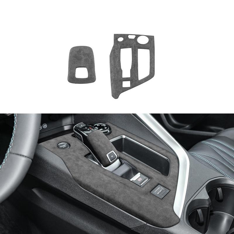 For Peugeot 4008 5008 2017-2023 Alcantara Suede Car Central Gear Knob Cover Shifter Panel Window Lift Frame Interior Accessories