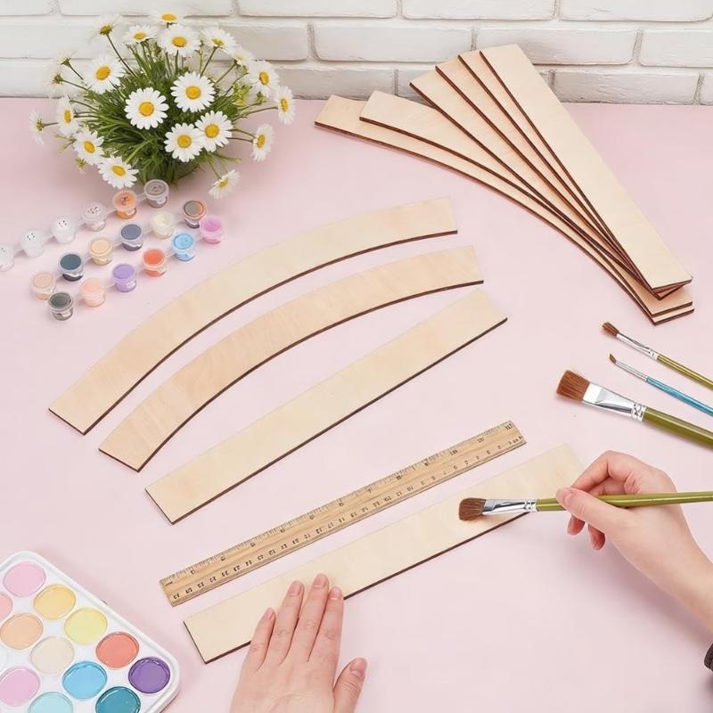 Wood Wall Arch Decor Diy Unfinished Wooden Frame Scalloped Crafts Trim Accent Furniture Molding Kids Room Nursery Decals