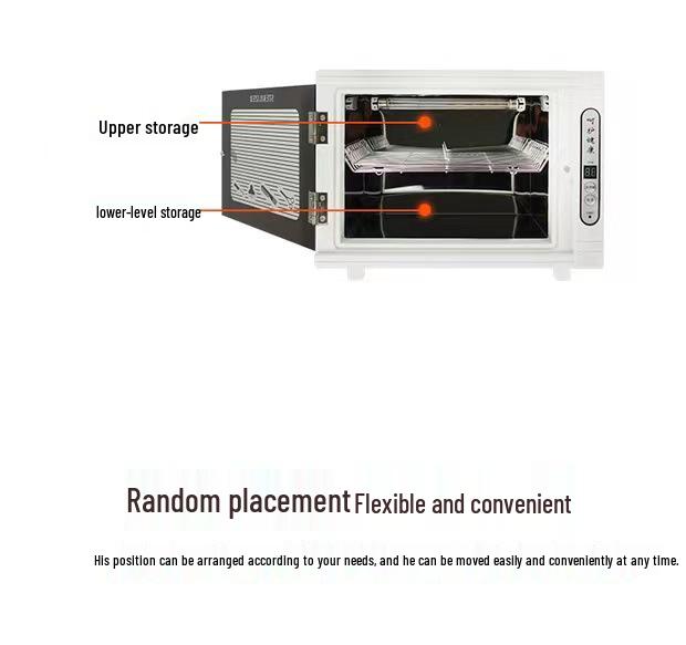 Compact 8W UV Nail Sterilization Cabinet with Timer - Double-Layer Design and Ozone Light Therapy