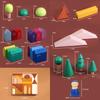 Montessori Rainbow Building Block Solid Wood Educational Toy Rainbow Forest Castle Puppet Creative Puzzle Educational Toy To Kid