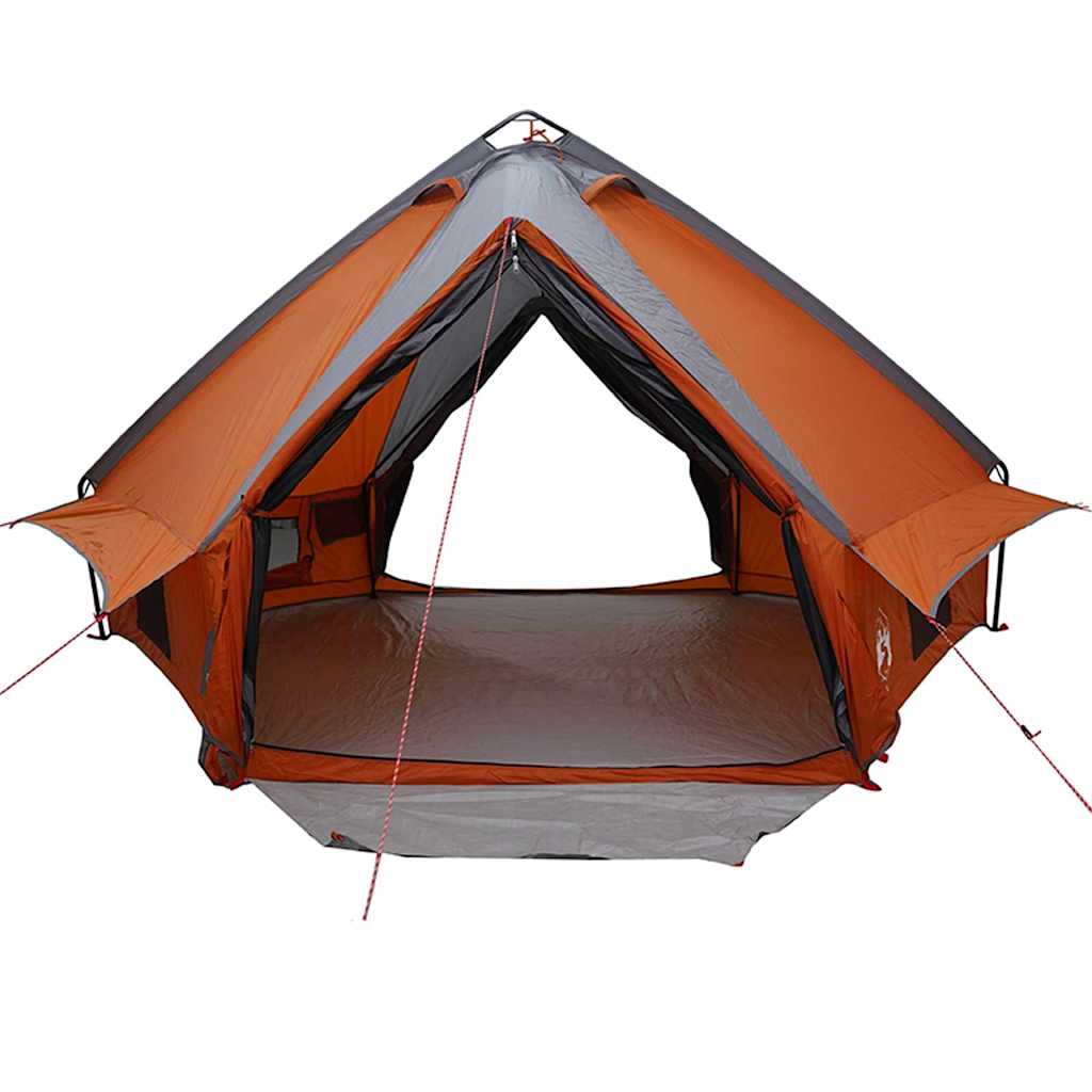 Teepee Tent for 6 Persons Gray and Orange 431 x 366 x 185 cm