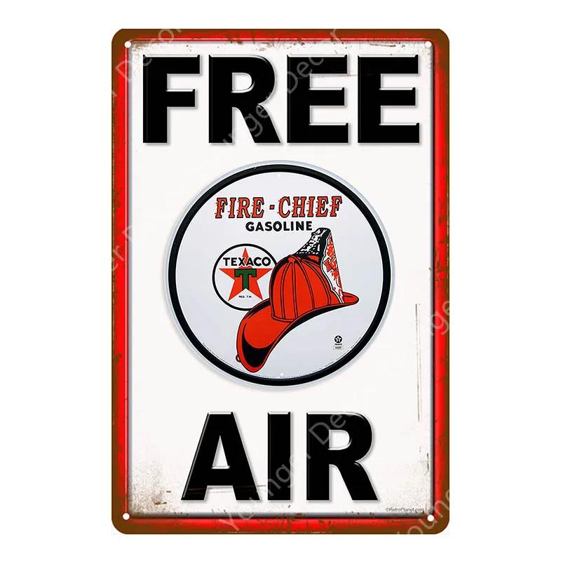 Vintage Texaco Motor Oil Signs Sky Chief Castrol BP Metal Poster Wall Art Painting Plate Garage Gas Gasoline Station Decor YJ