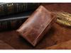 Black Angel Men's Genuine Leather Tri-fold Wallet with Key Holder and Coin Purse