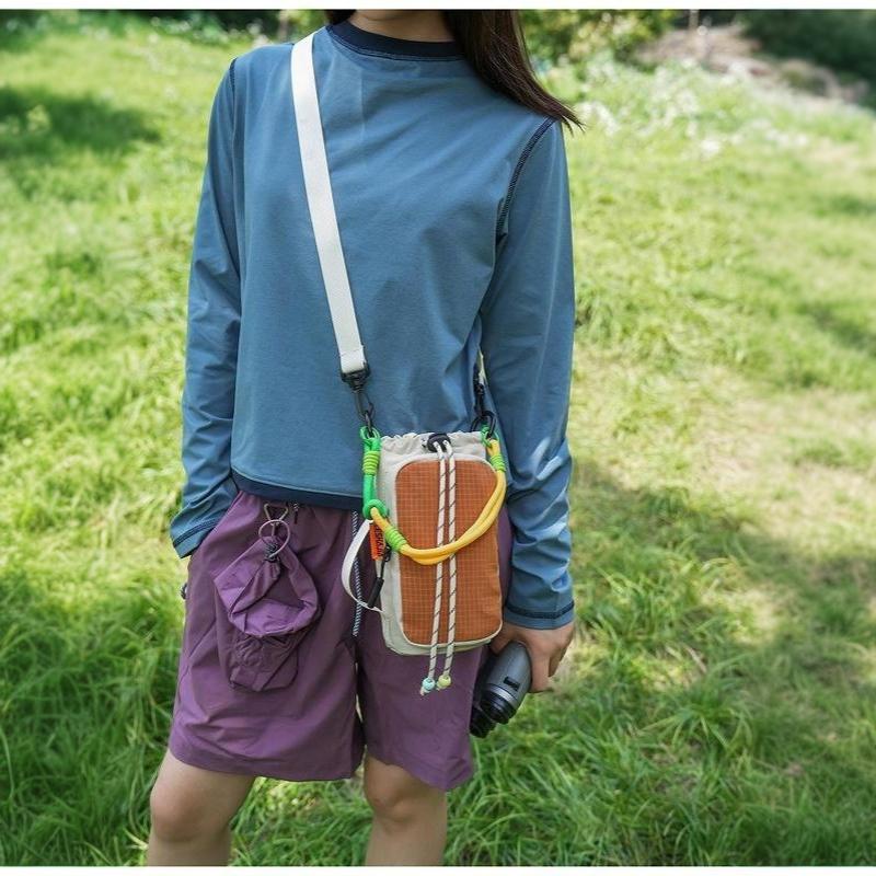 Dopamine Crossbody Water Bottle Bag Breathable Fabric Large Capacity Hands Free for Jogging Running