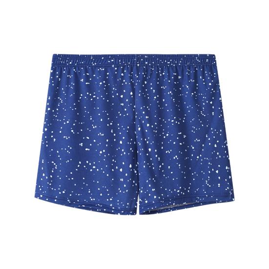 

Мужское нижнее белье боксеры эластичные с высокой посадкой шорты с цветочным принтом трусы свободного кроя дышащие трусики для повседневной носки L синий