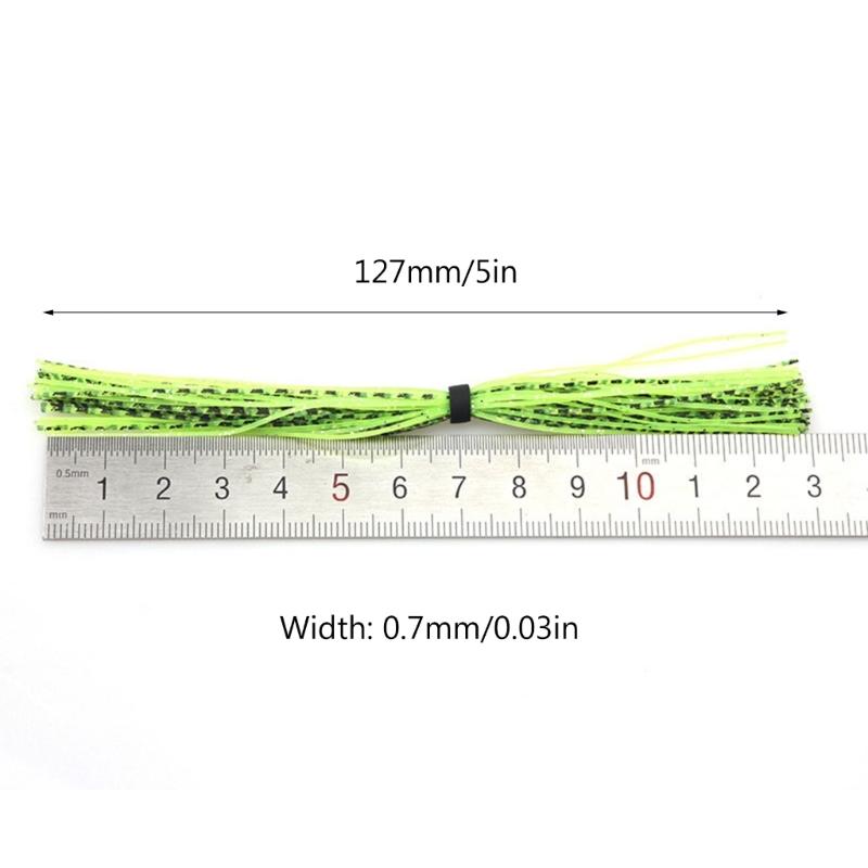 5 Bundles 220 Strands Silicone Jig Skirts Sets DIY Fishing Jig Legs Lures, Fly Tying Materials Fishing Jig Baits Skirts